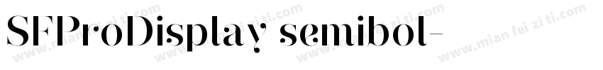 SFProDisplay semibol字体转换